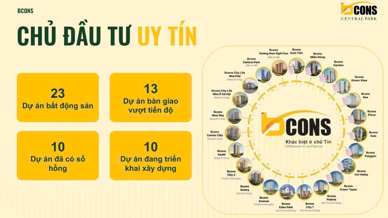 Bcons - Chủ đầu tư uy tín