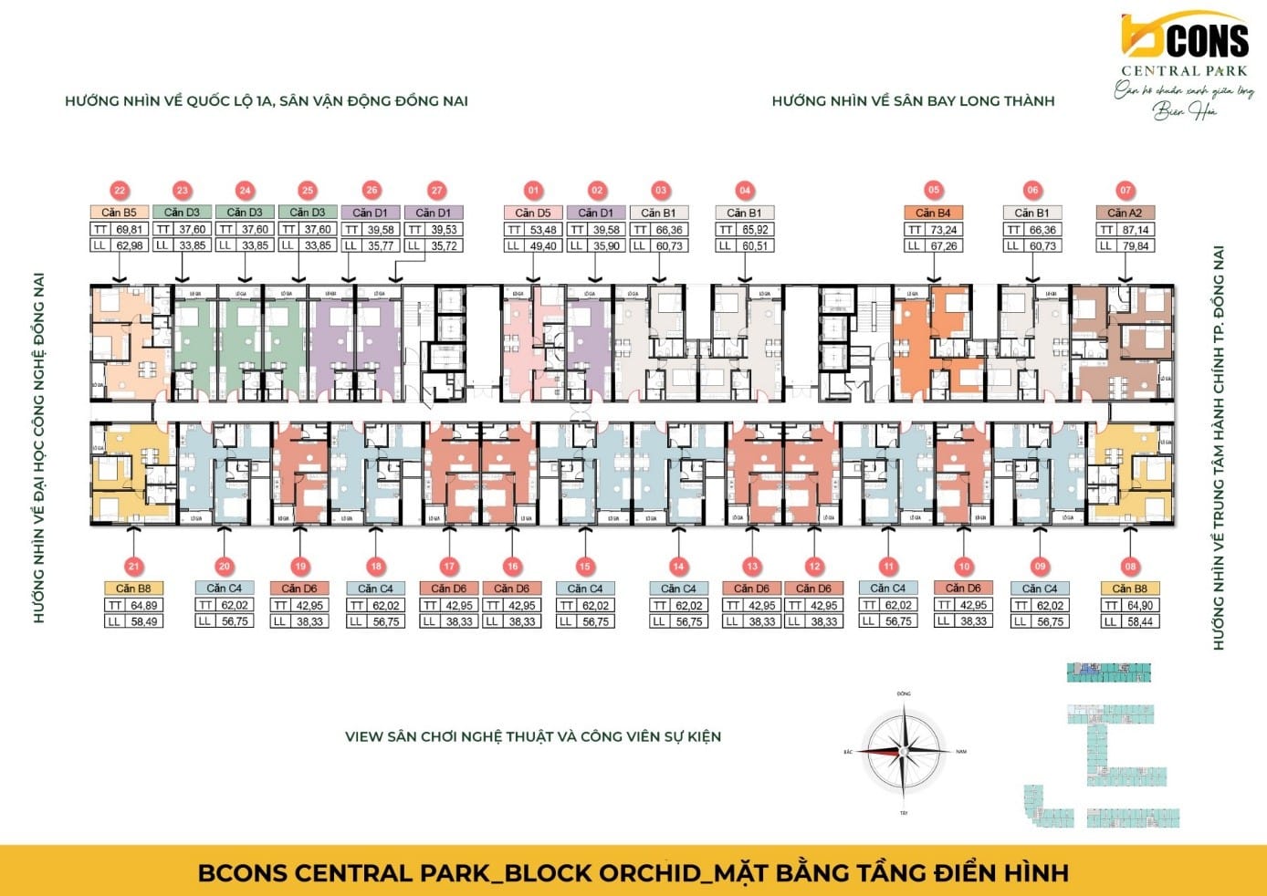 Mặt bằng dự án Bcons Central Park